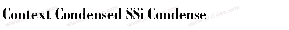 Context Condensed SSi Condensed字体转换